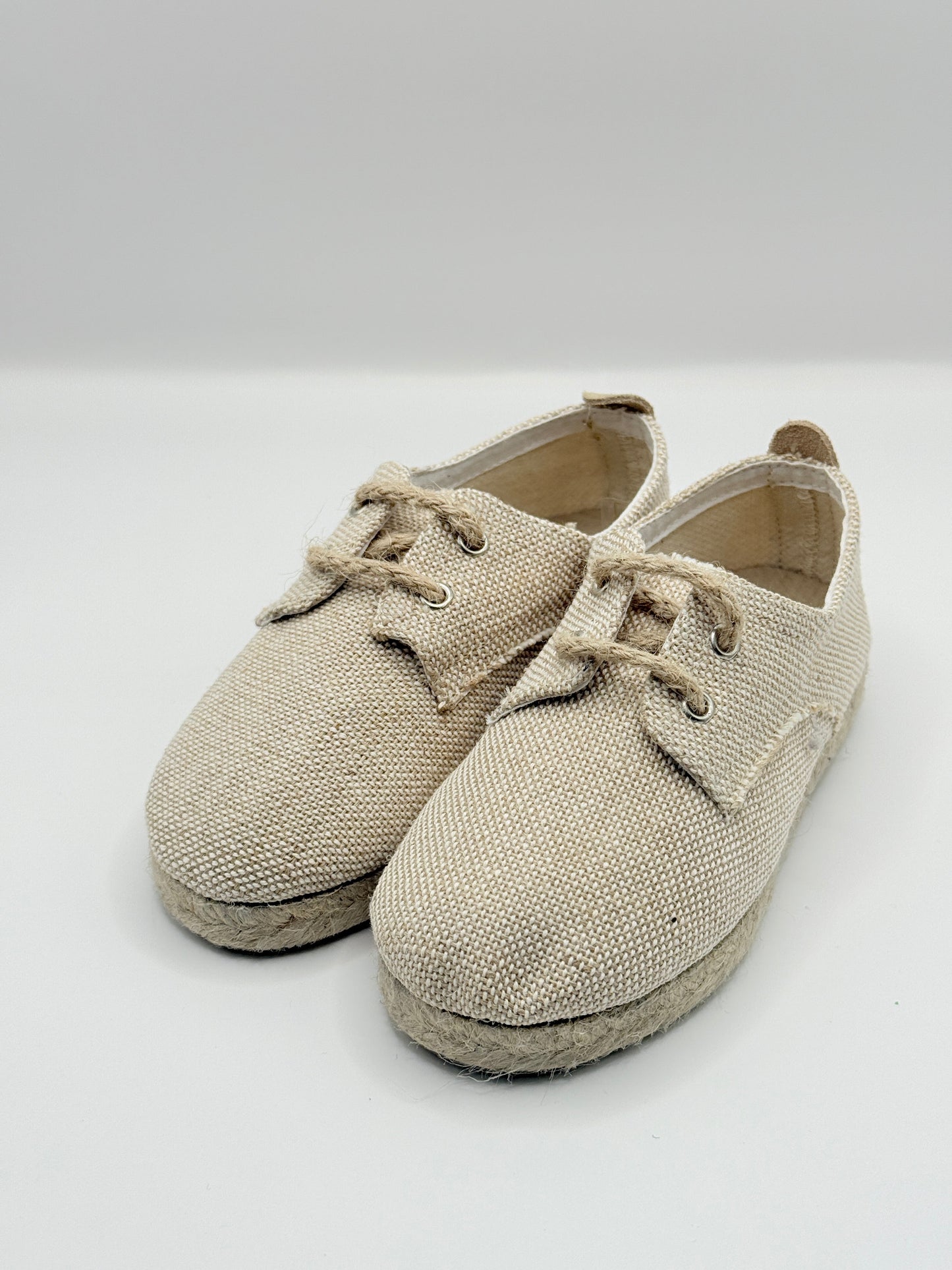 Lace- Up Jute Shoes Natural