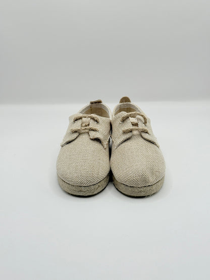 Lace- Up Jute Shoes Natural