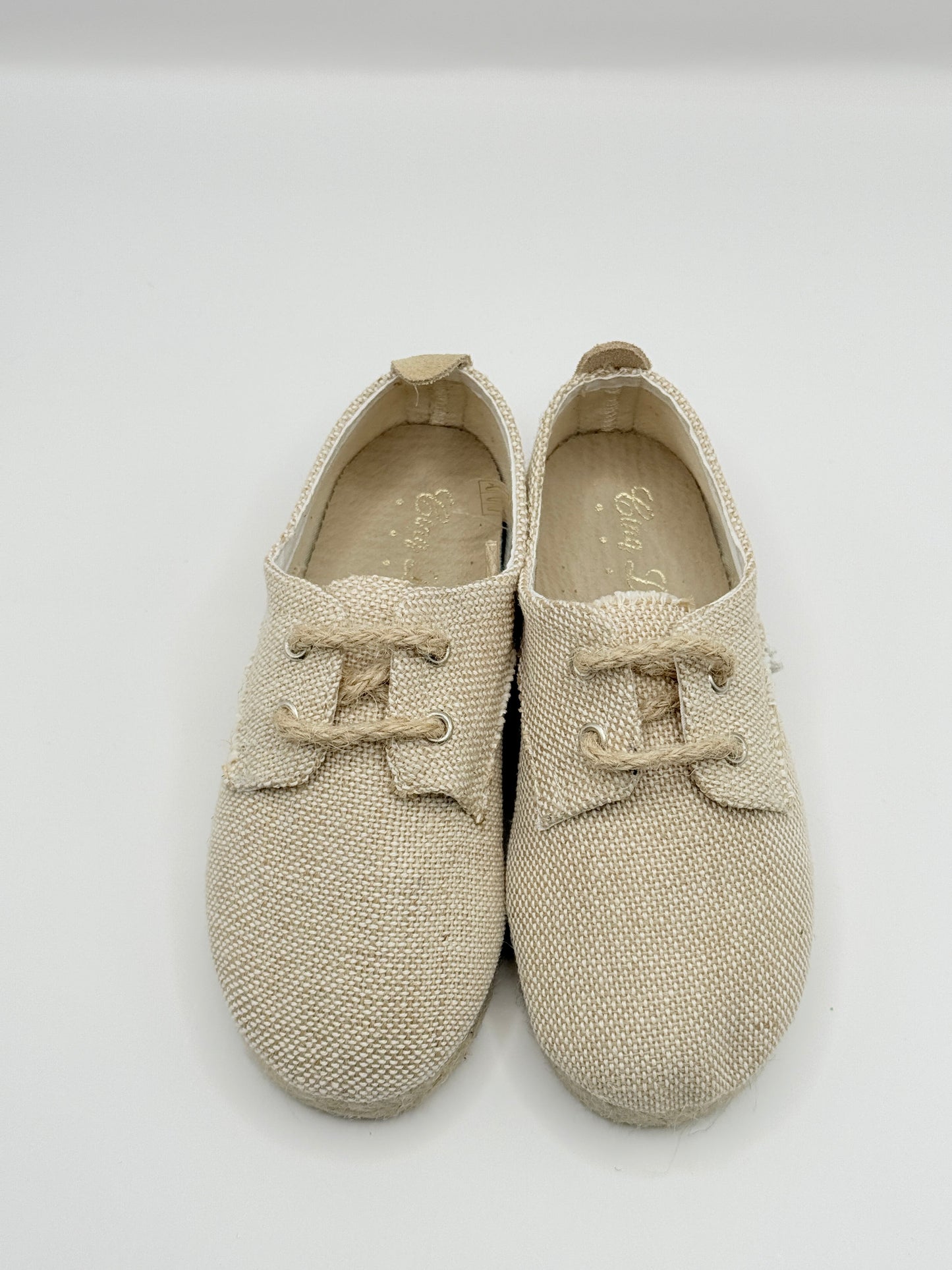 Lace- Up Jute Shoes Natural