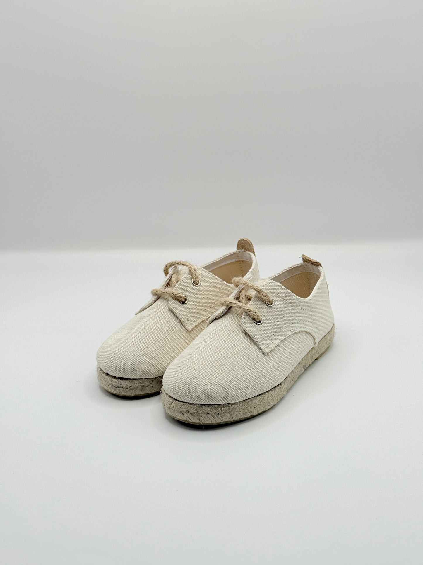 Lace-Up Shoes Jute Ivory