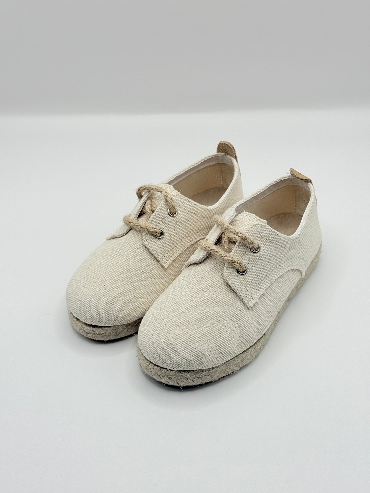 Lace-Up Shoes Jute Ivory