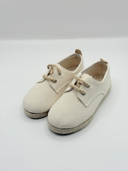 Lace-Up Shoes Jute Ivory