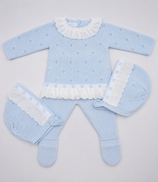 Knit Set 'Pasacintas' Blue