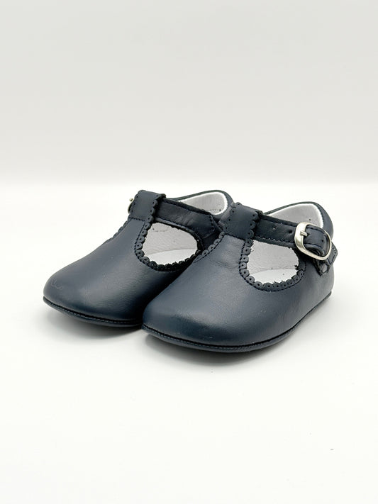 Crib Shoe T-Strap Napa Navy