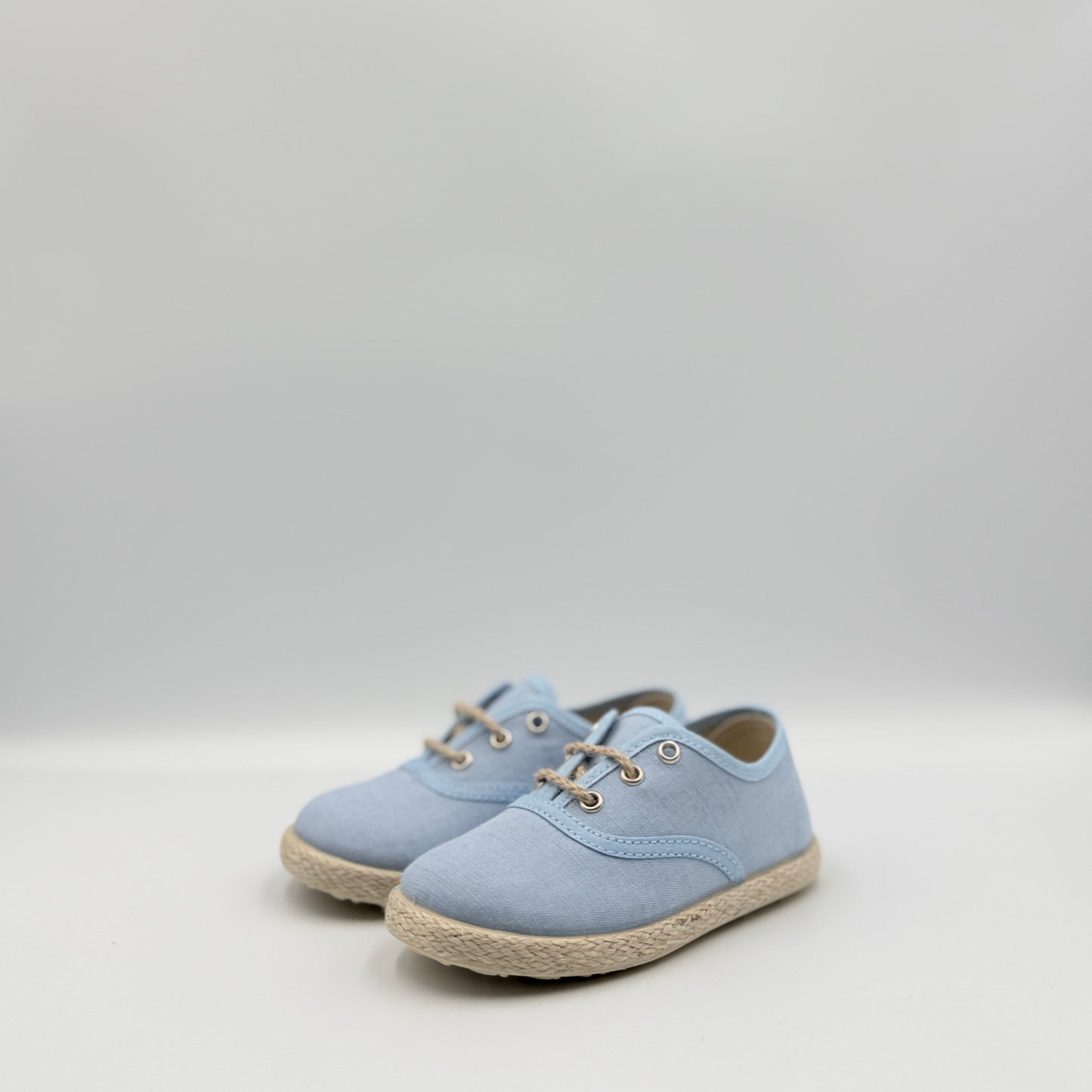 Lace-Up Sneakers 'Hugo' Jute Sky Blue
