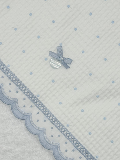 Hooded Towel XL Dots Blue