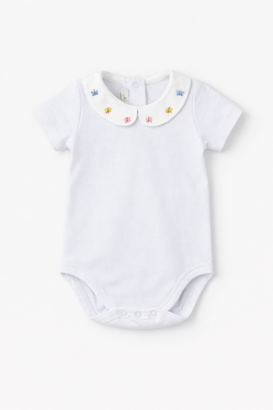 Hand Embroidered Onesie 'Butterflies'