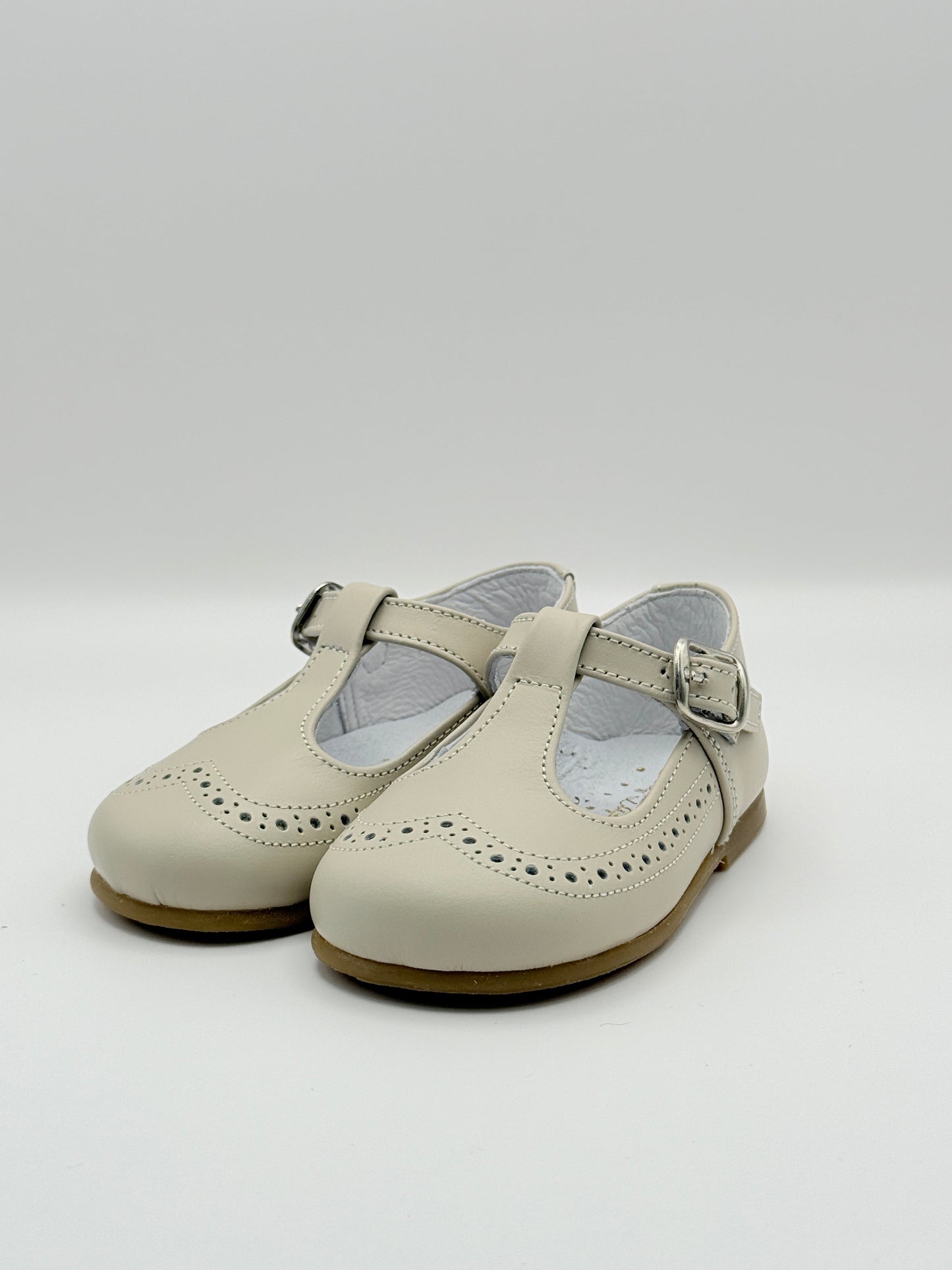 Oxford T-strap Beige