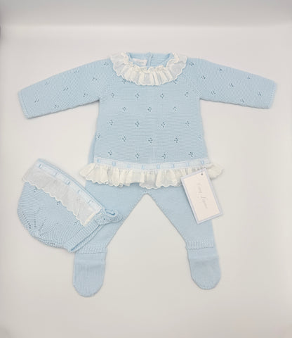 Knit Set 'Pasacintas' Blue
