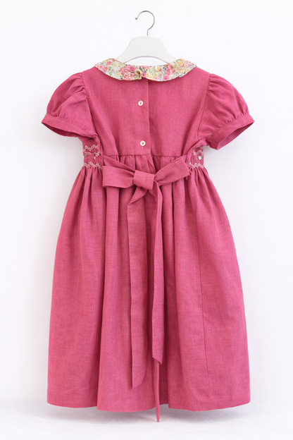 Smock Dress 'Vangogh Florals' Pink