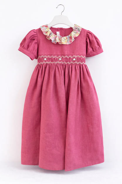 Smock Dress 'Vangogh Florals' Pink