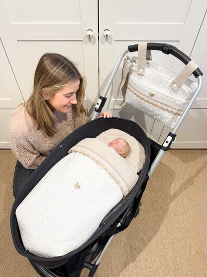 Carry Cot Dots Beige