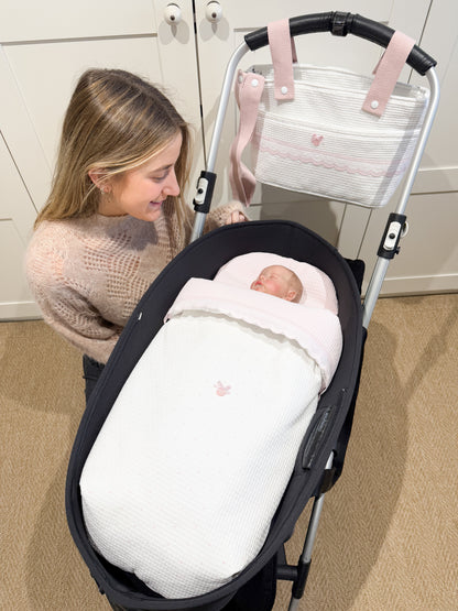 Carry Cot Dots Pink