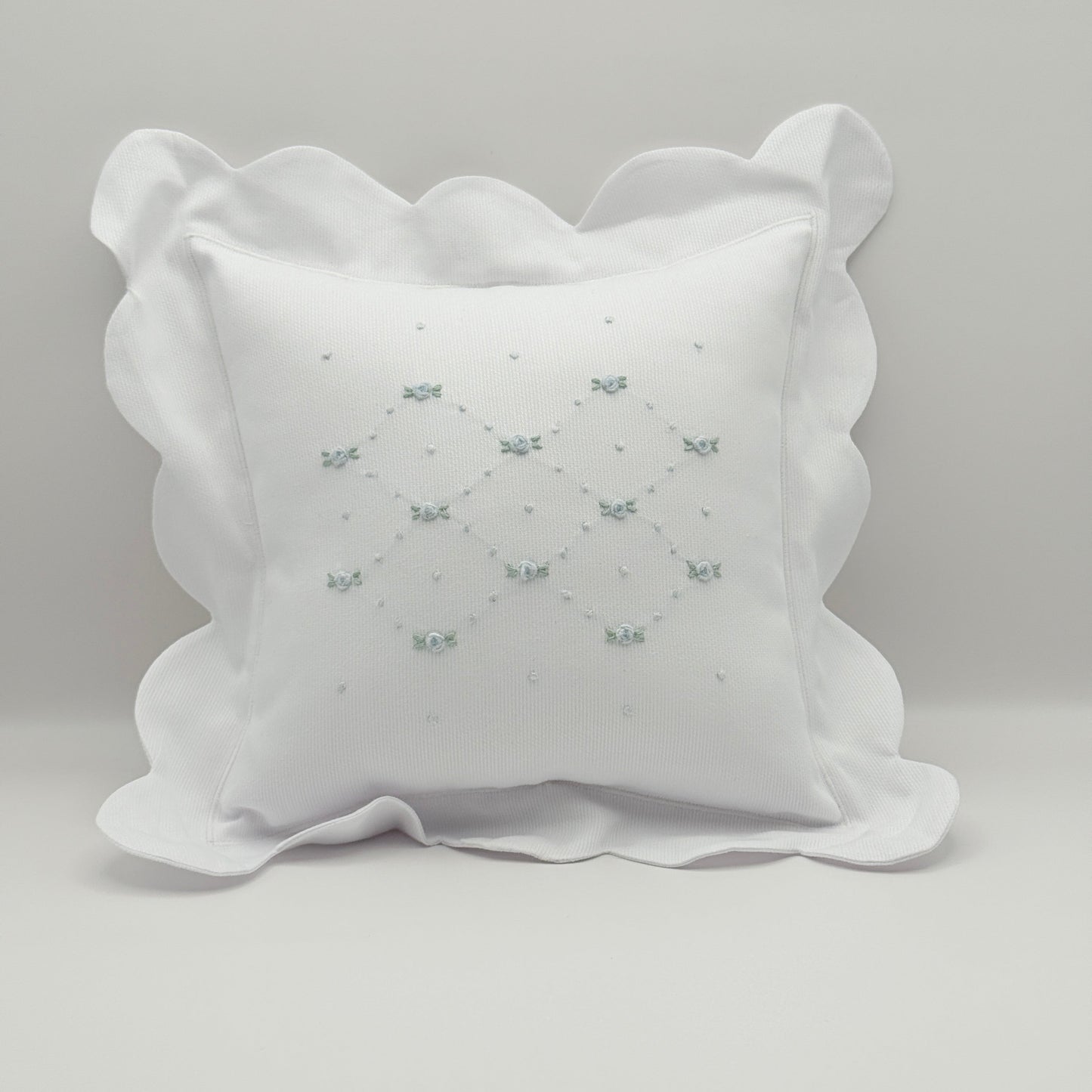 Musical Pillow Blue Flowers