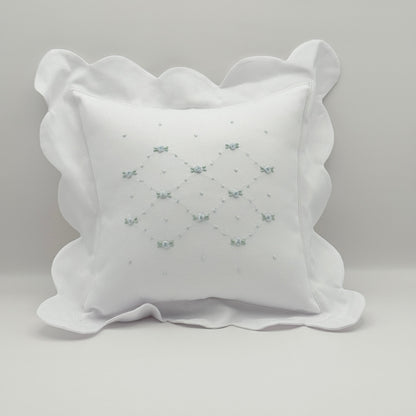 Musical Pillow Blue Flowers