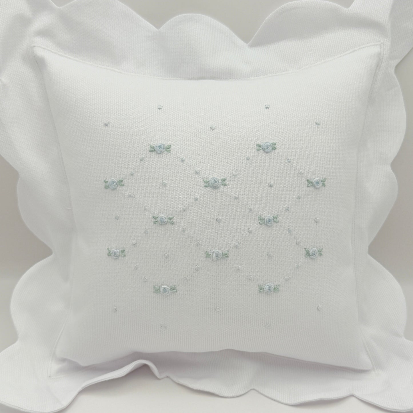 Musical Pillow Blue Flowers