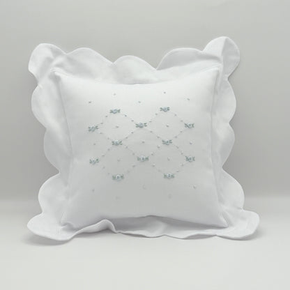 Musical Pillow Blue Flowers