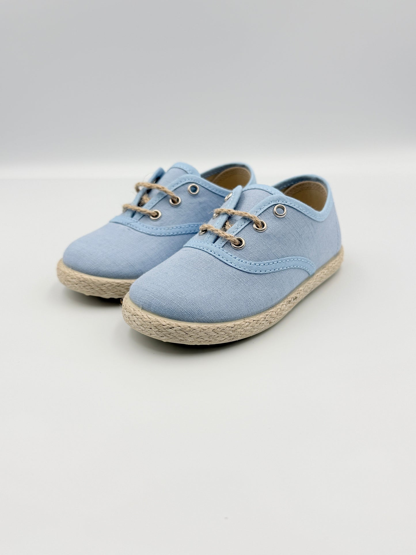 Lace-Up Sneakers 'Hugo' Jute Sky Blue