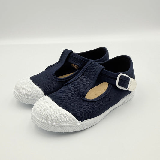 T- Strap 'Cap Toe' Marino