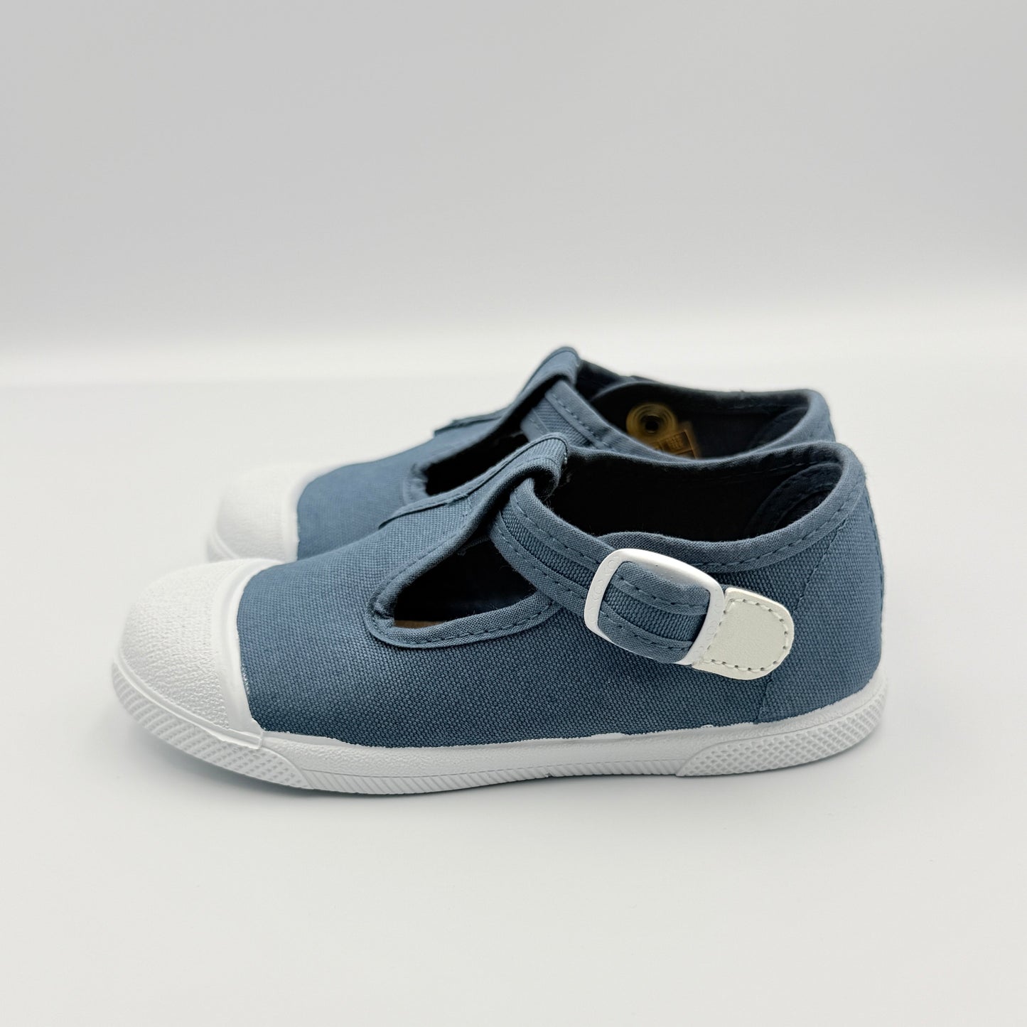 T- Strap 'Cap Toe' Navy