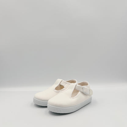 T- Strap 'Naia' White