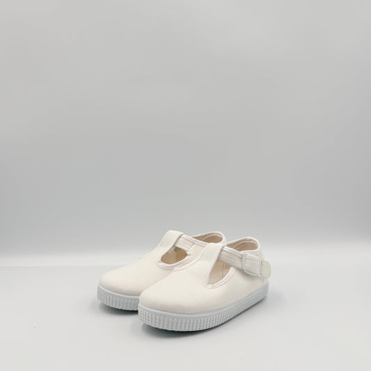 T- Strap 'Naia' White