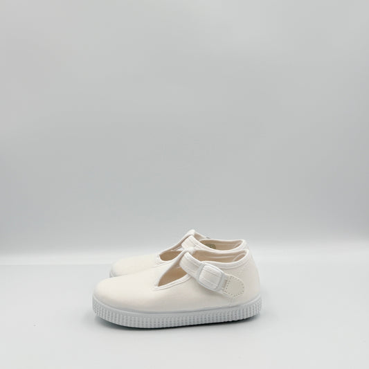 T- Strap 'Naia' White