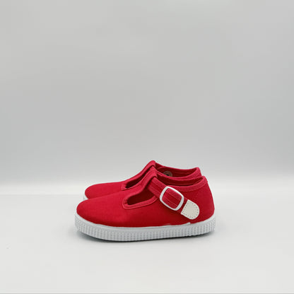 T- Strap 'Naia' Red