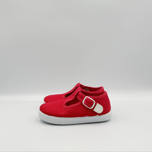 T- Strap 'Naia' Red