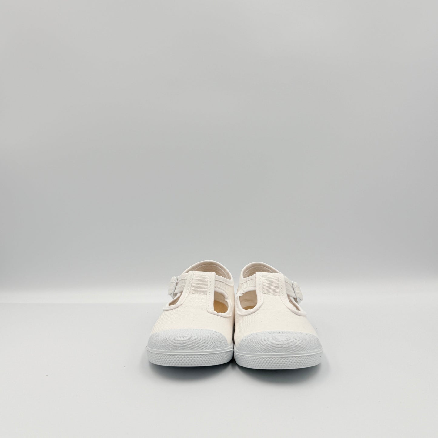 T- Strap 'Cap Toe' White