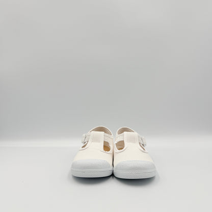 T- Strap 'Cap Toe' White