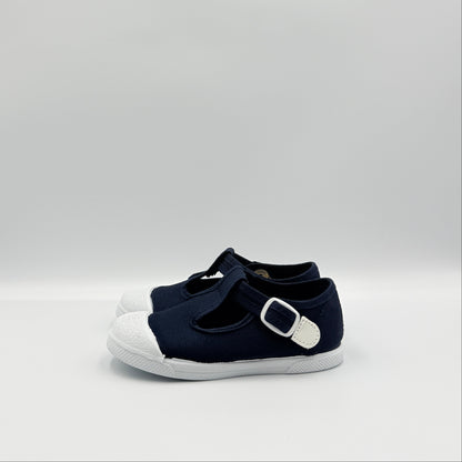 T- Strap 'Cap Toe' Marino