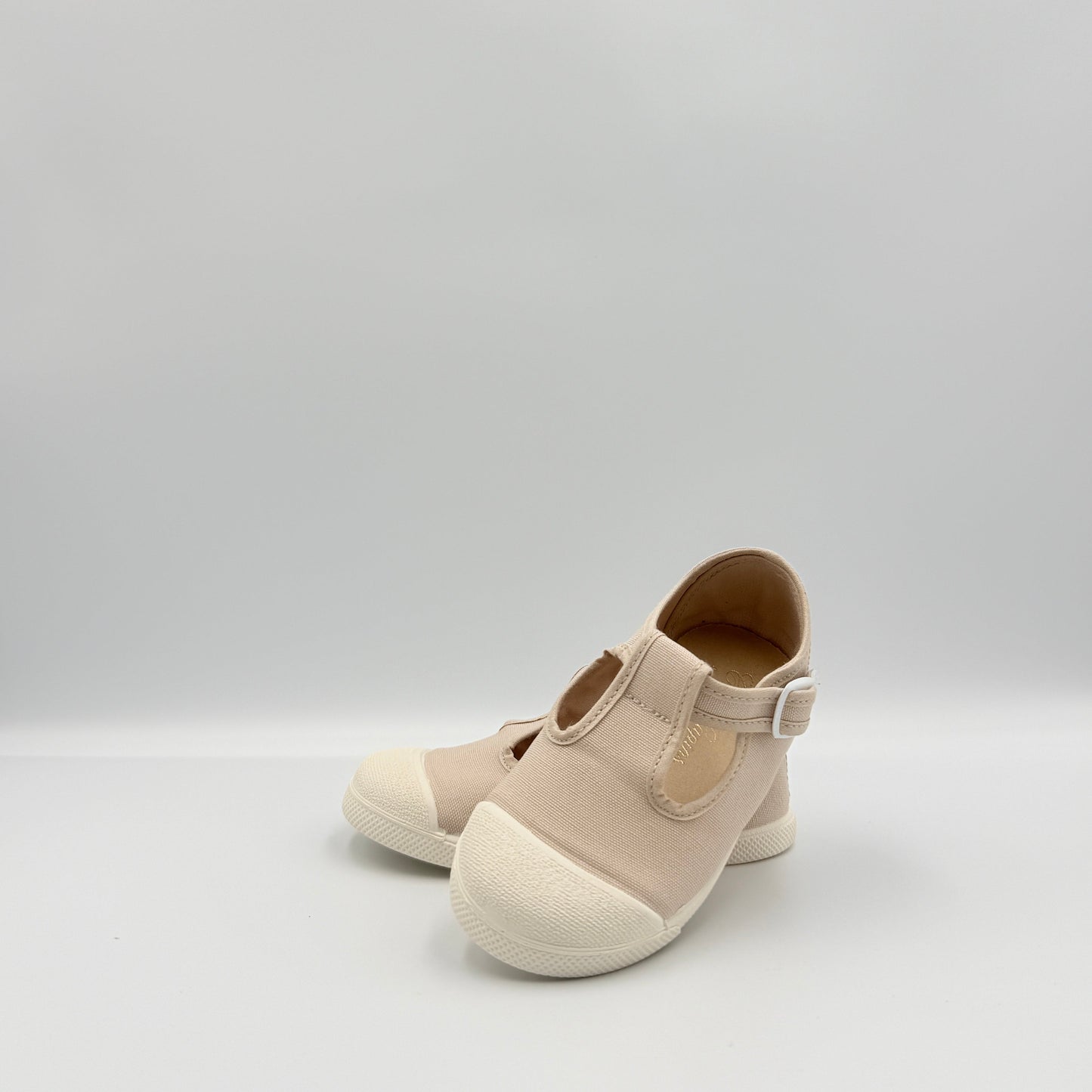 T- Strap ''Cap Toe' Sand