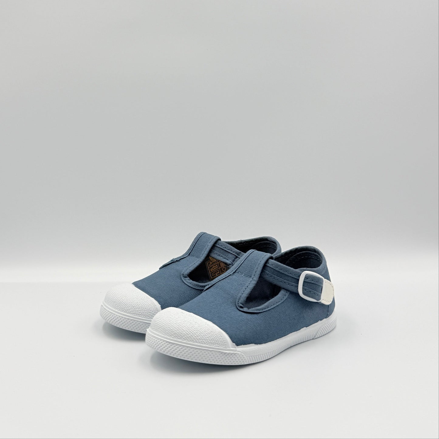 T- Strap 'Cap Toe' Navy