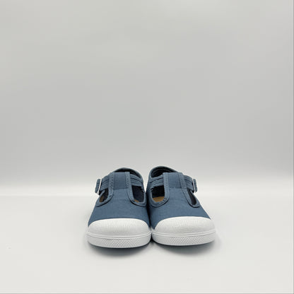T- Strap 'Cap Toe' Navy