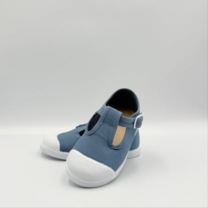 T- Strap 'Cap Toe' Navy