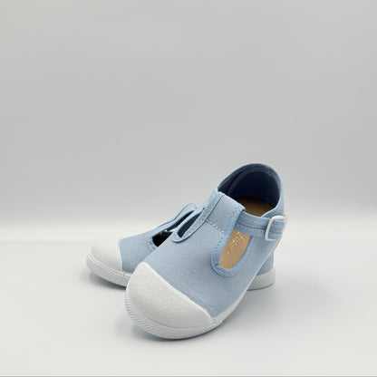 T- Strap 'Cap Toe' Sky Blue