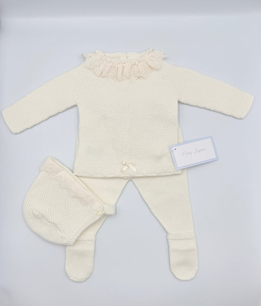 Knit Set 'Victoria' Ivory