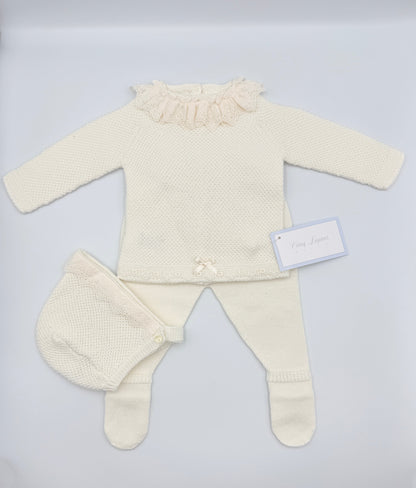Knit Set 'Victoria' Ivory