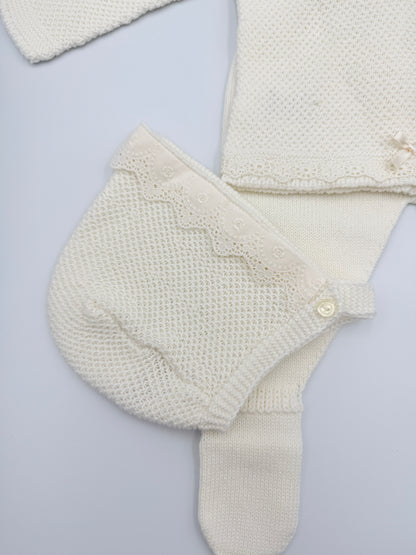 Knit Set 'Victoria' Ivory