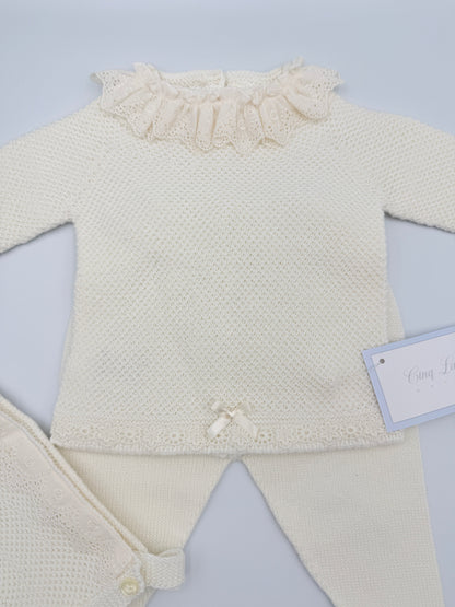 Knit Set 'Victoria' Ivory