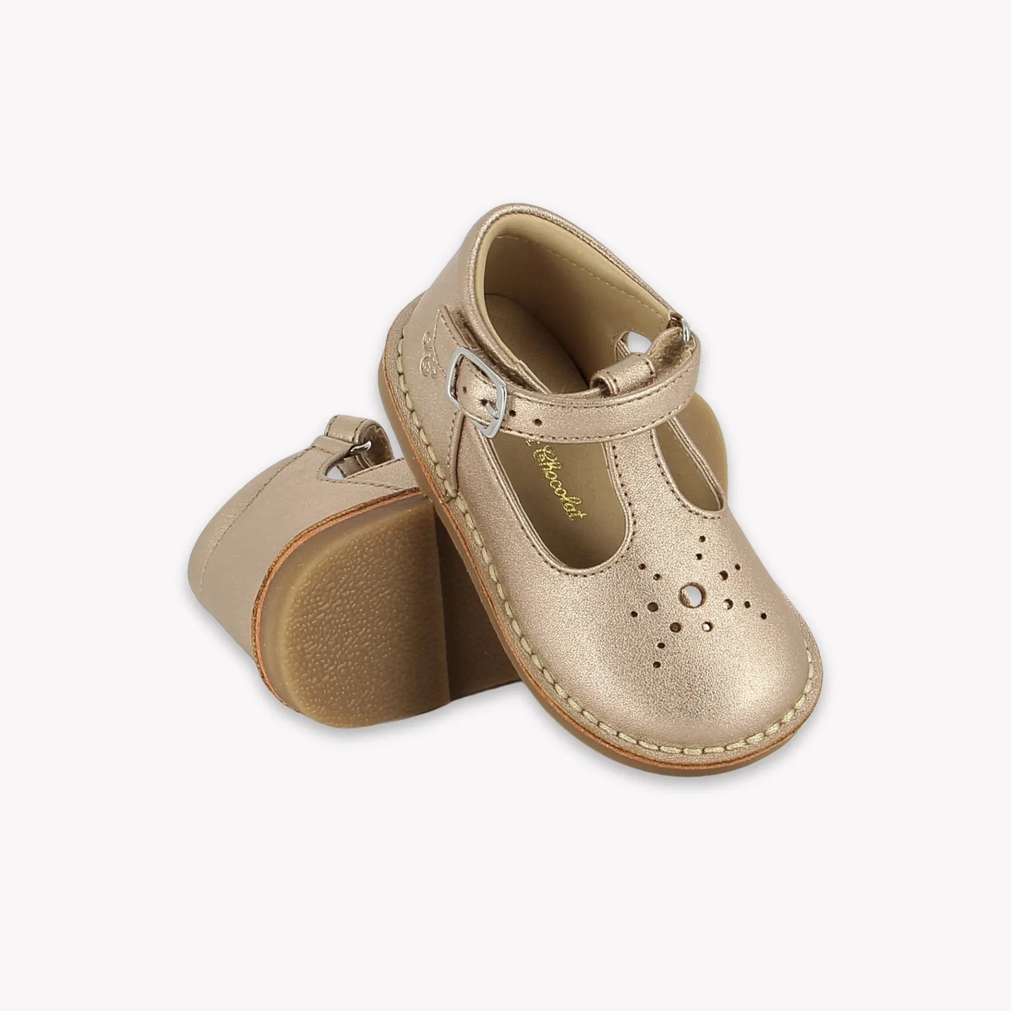 T-strap Leather 'Salo Nappa' Copper