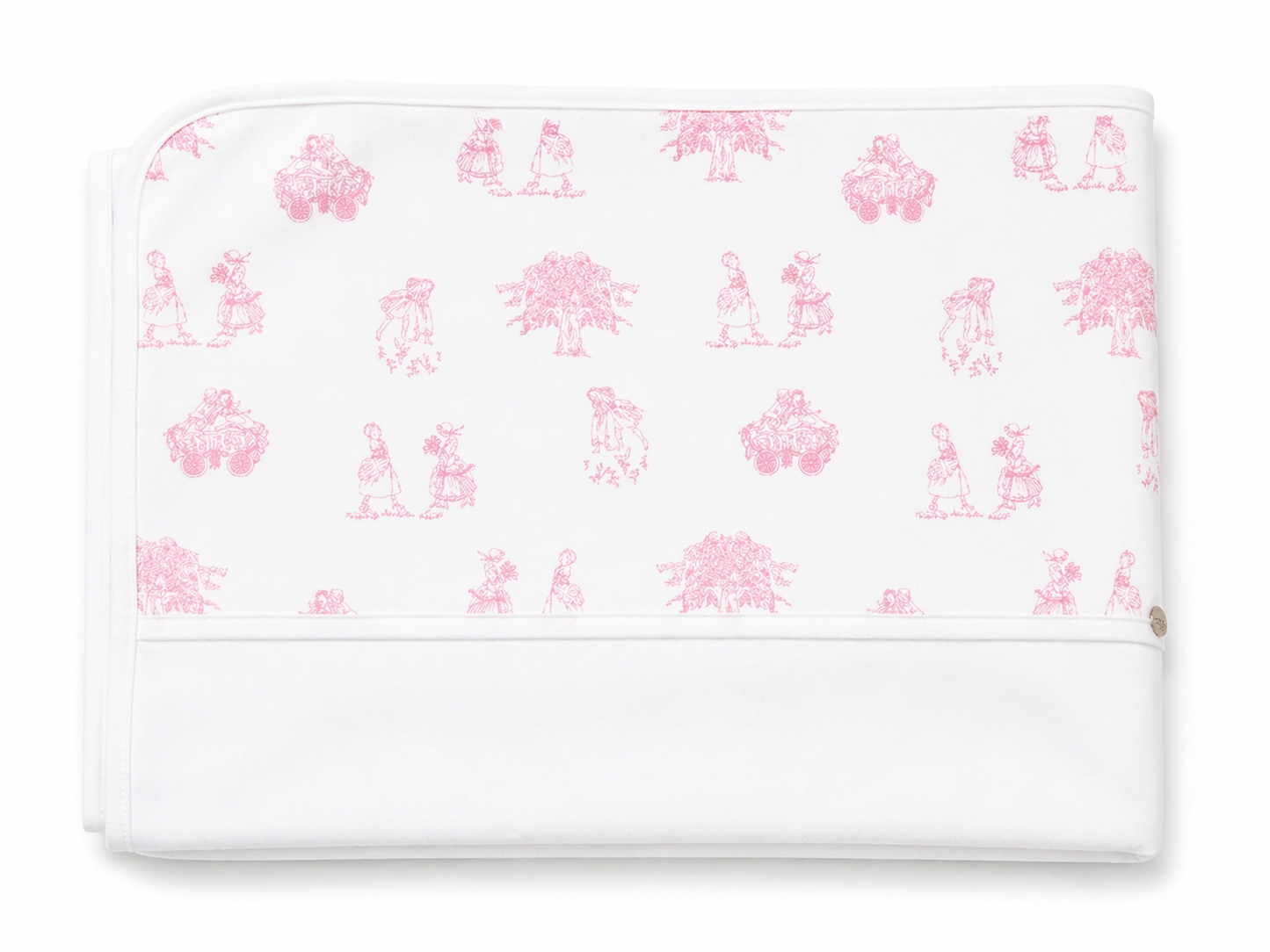 Blanket 'Toile de Jouy Pink'