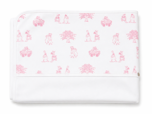 Blanket 'Toile de Jouy Pink'