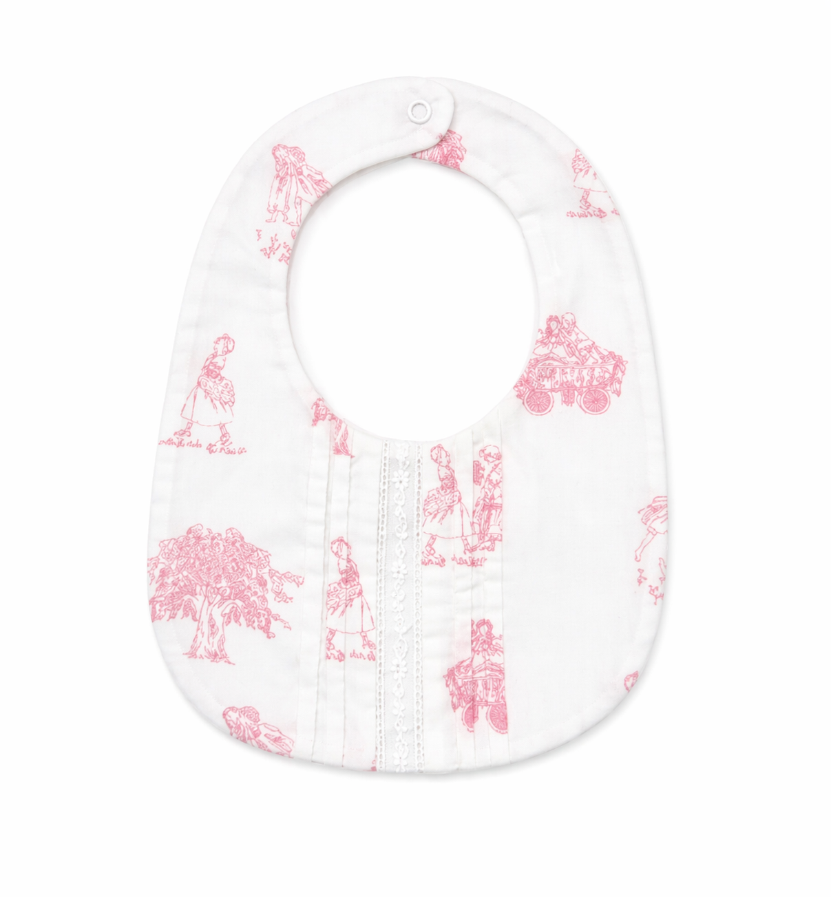 Bib 'Toile de Jouy Pink'