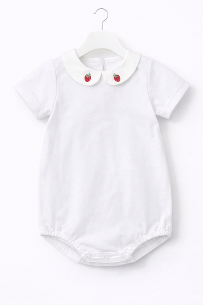 Hand Embroidered Onesie 'Strawberry'